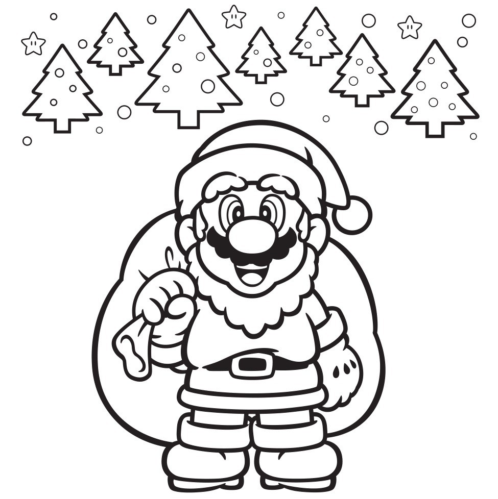 Supper Mario Broth - Coloring page from Nintendo's activity website.
