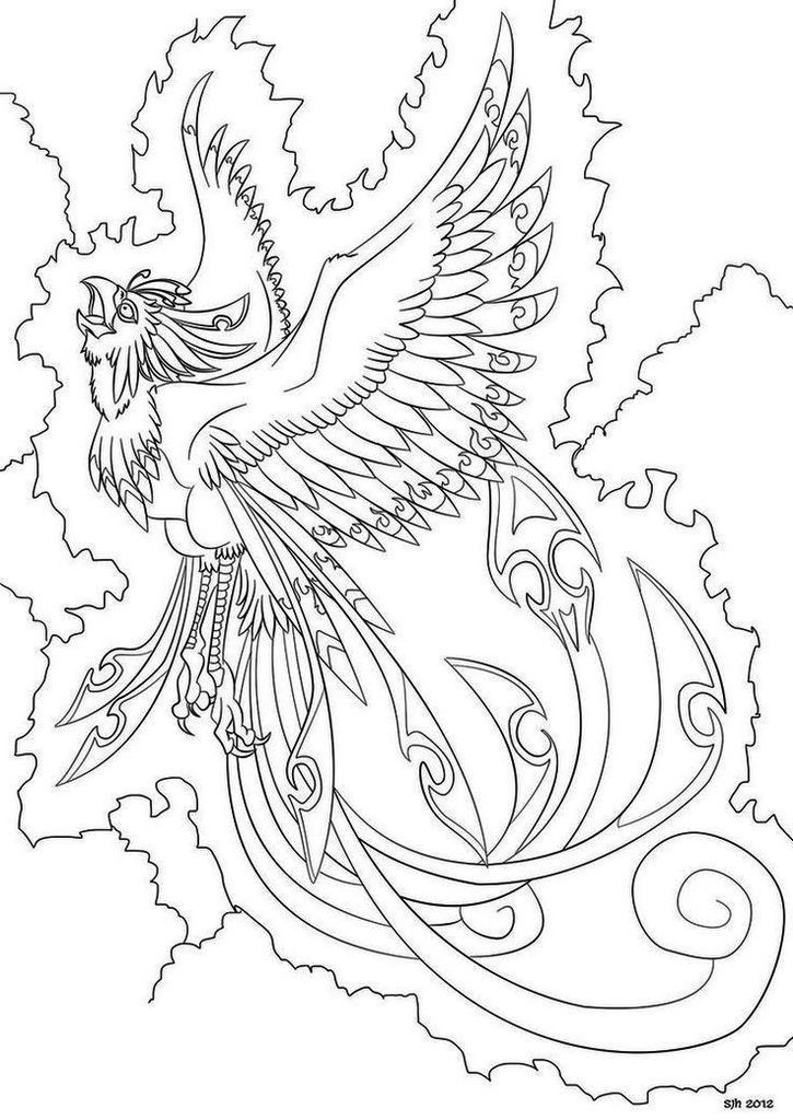 Phoenix Bird Coloring Page Printable ...