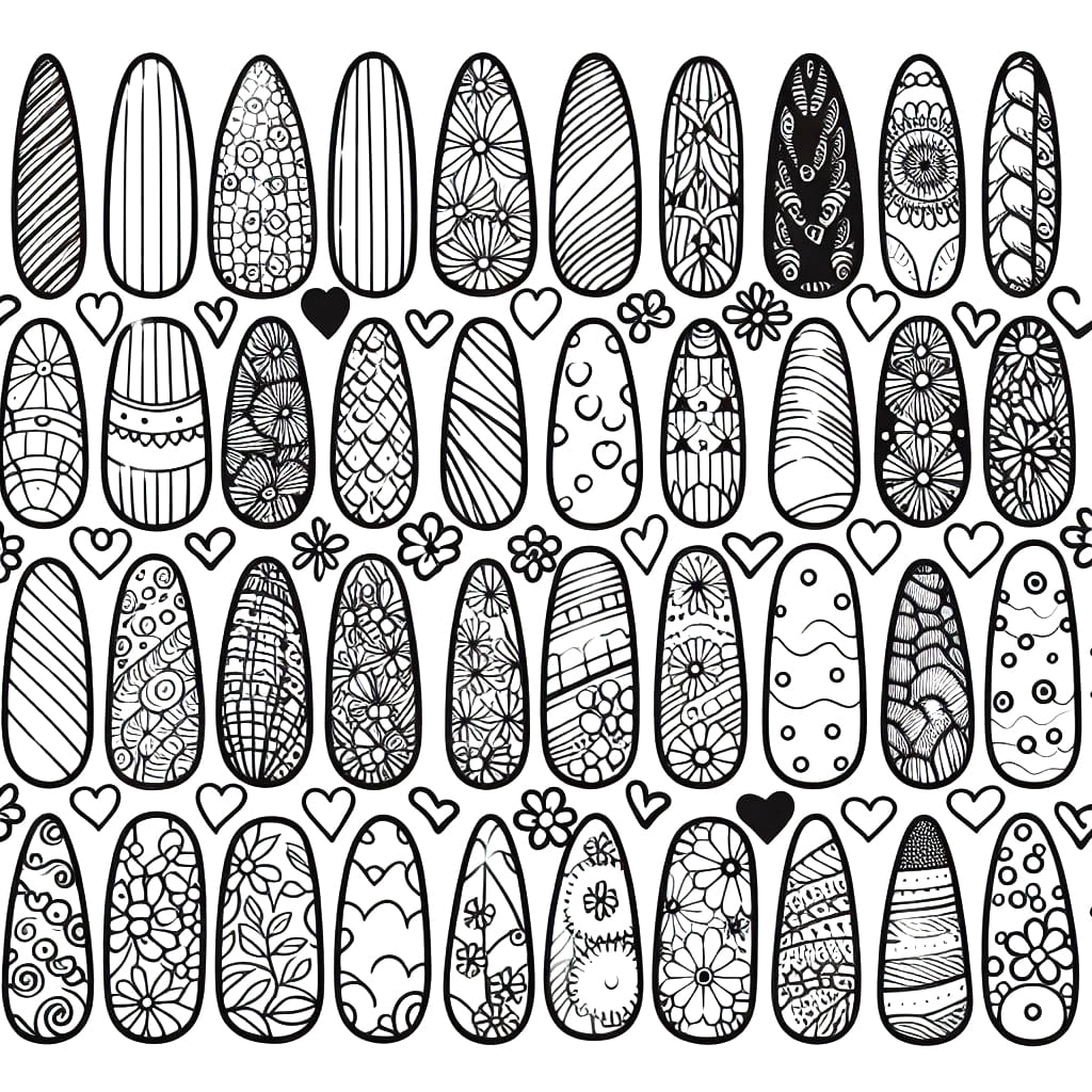 Nail Collection coloring page ...