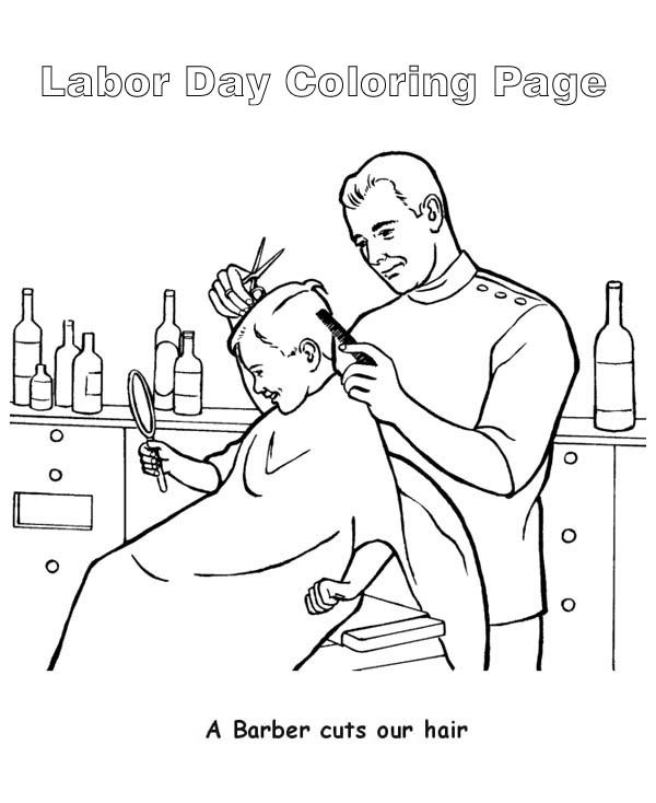 A Barber Cuts Out Hair In Labor Day ...