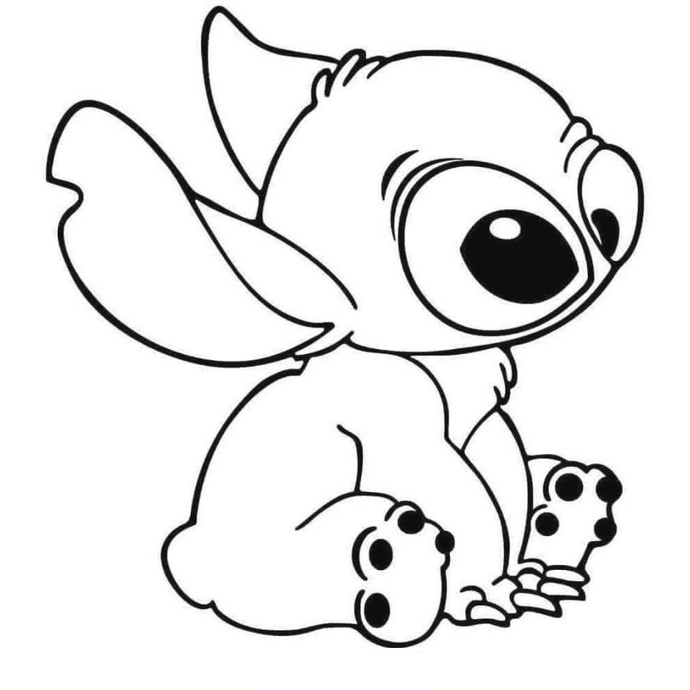 Adorable Stitch Coloring Page