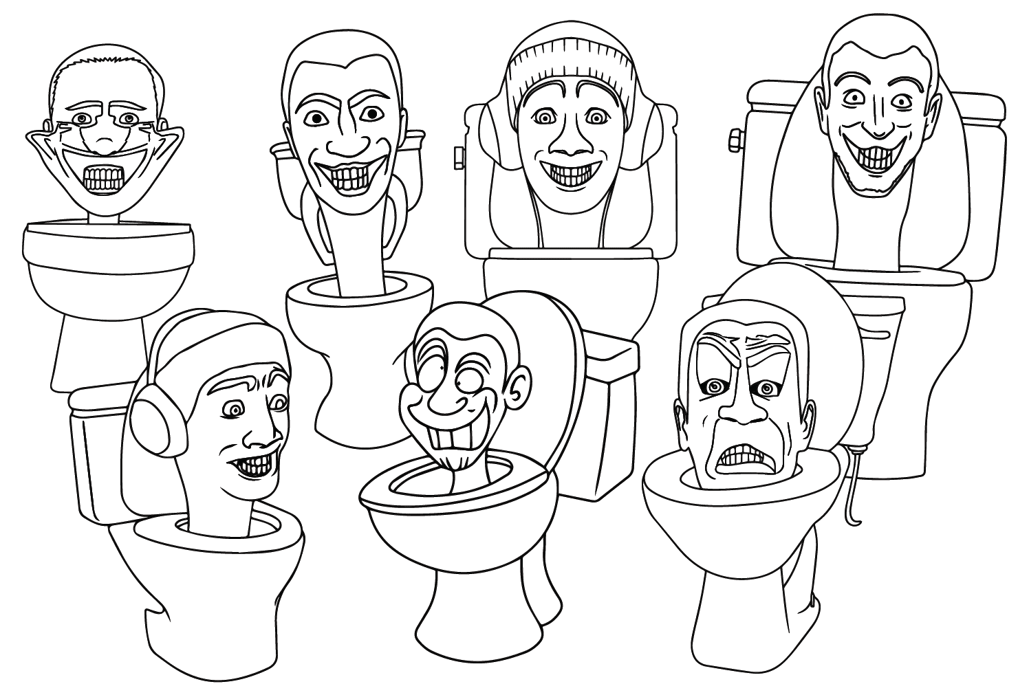 Skibidi Toilet coloring pages - ColoringLib