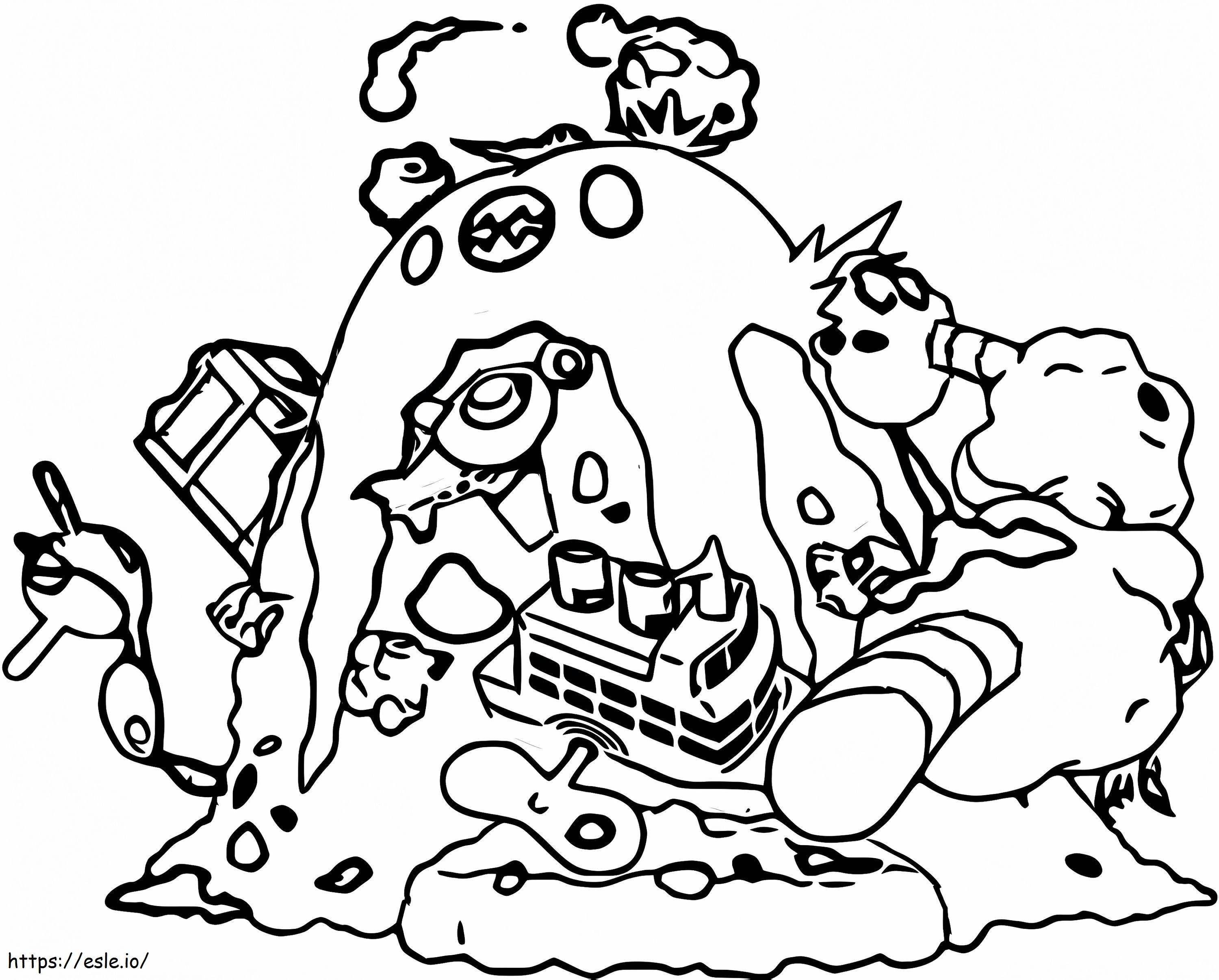 Gigantamax Garbodor Pokemon coloring page