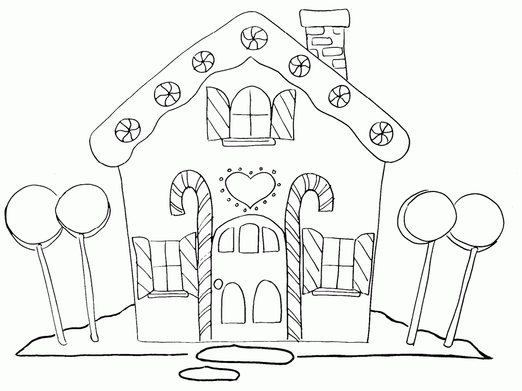 Free Printable Christmas Gingerbread House Coloring Pages | Best ...