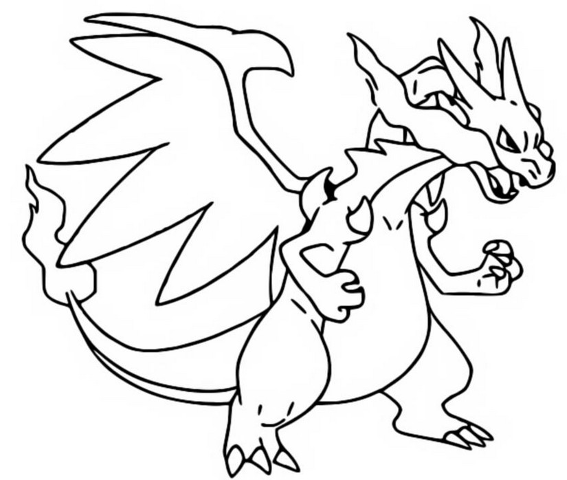 Mega charizard x and y coloring pages