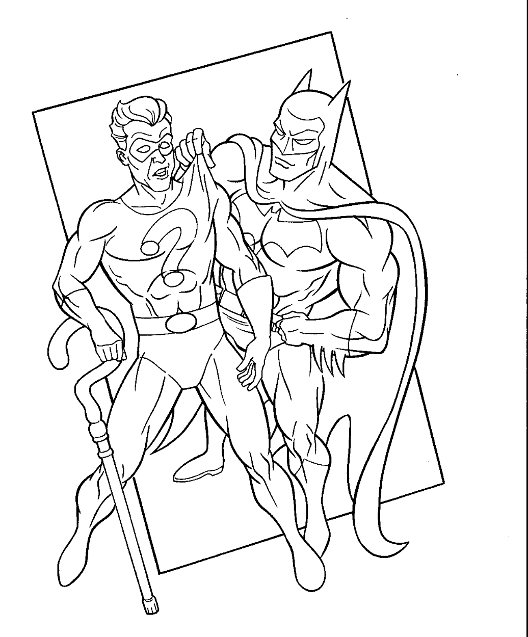 Batman Riddler, in The Batfan's Batman coloring book pages 3 Comic Art  Gallery Room
