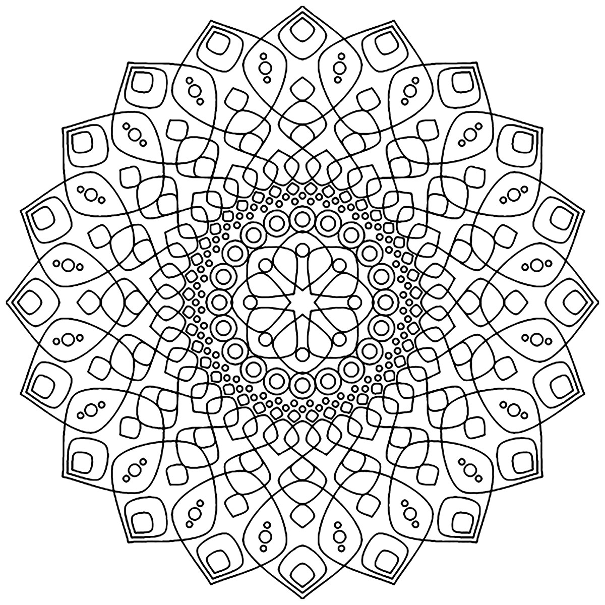 Calming Mandala - Mandalas Adult Coloring Pages