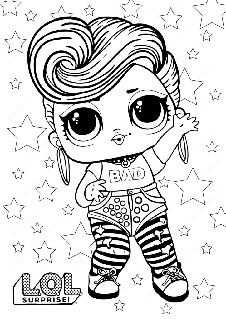 LOL Surprise Daring Diva Coloring Pages 13 | Coloring pages for boys,  Unicorn coloring pages, Monkey coloring pages
