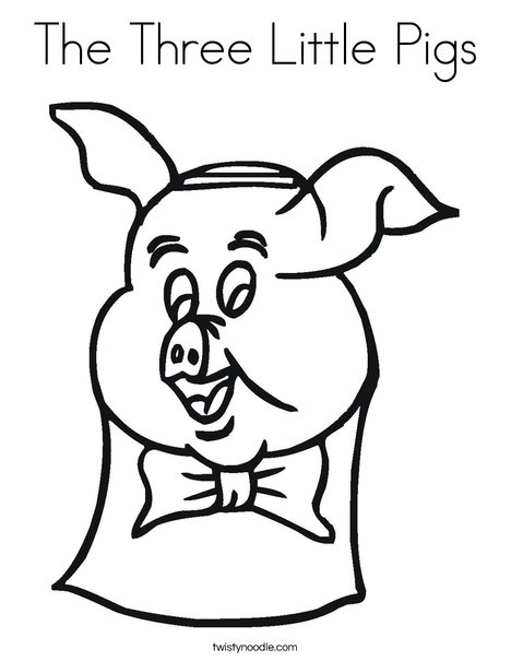 The Three Little Pigs Coloring Page - Twisty Noodle