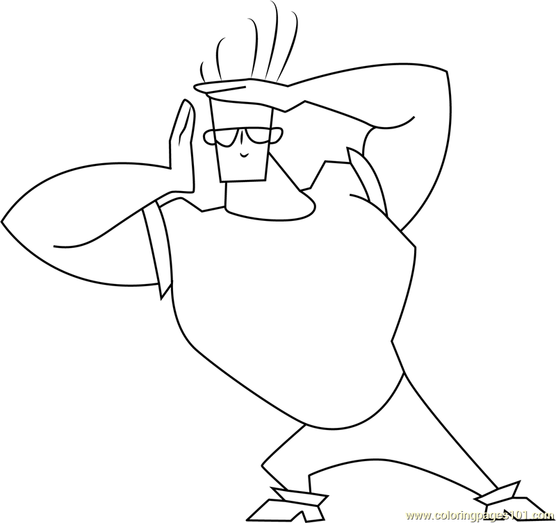 Johnny Bravo Ready to Fight Coloring Page for Kids - Free Johnny Bravo  Printable Coloring Pages Online for Kids - ColoringPages101.com | Coloring  Pages for Kids