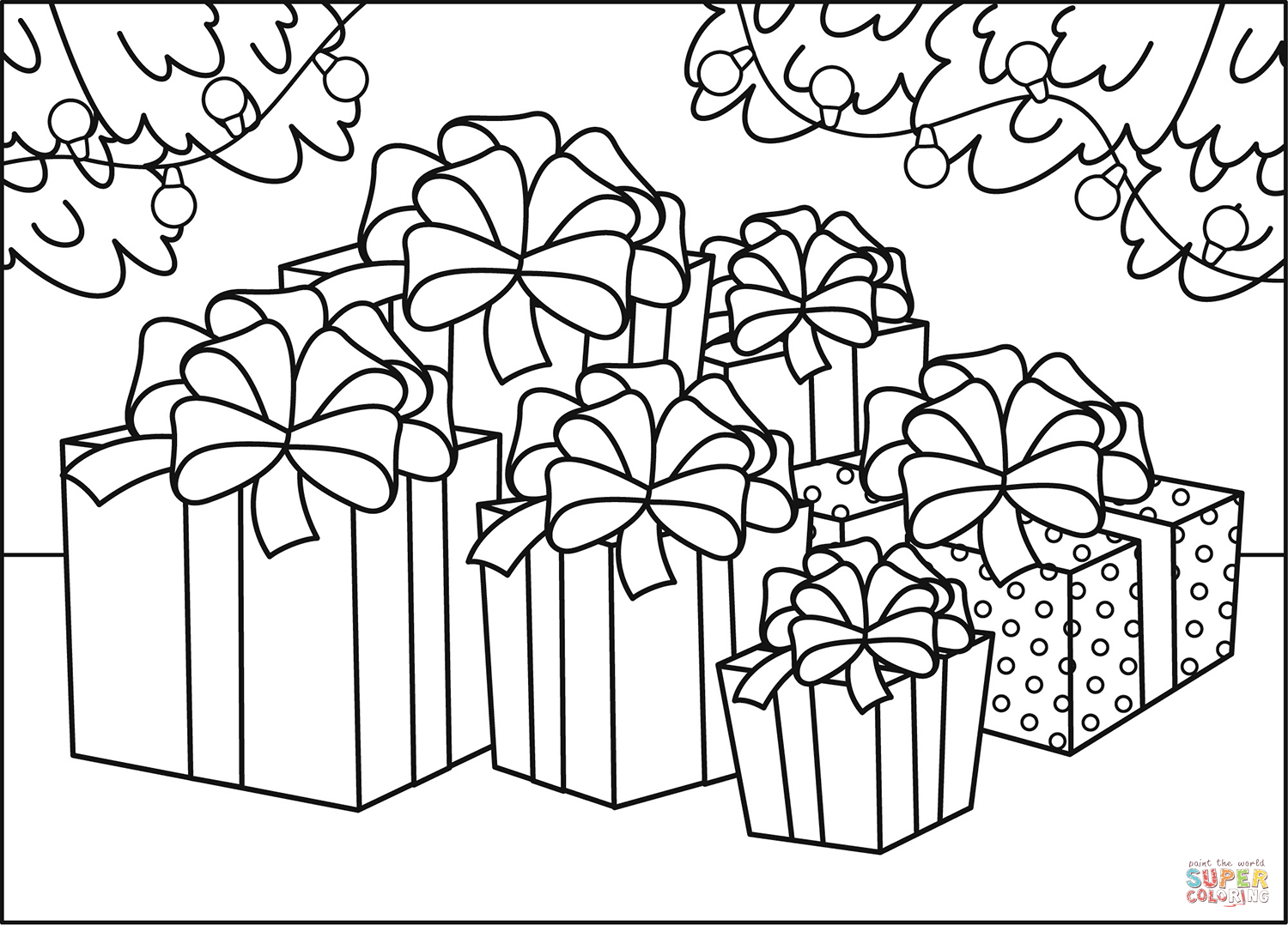 Christmas Gift coloring page | Free Printable Coloring Pages