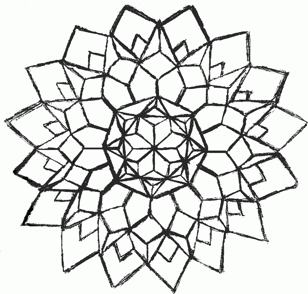 Related Geometric Flower Coloring Pages item-21568, Geometric ...