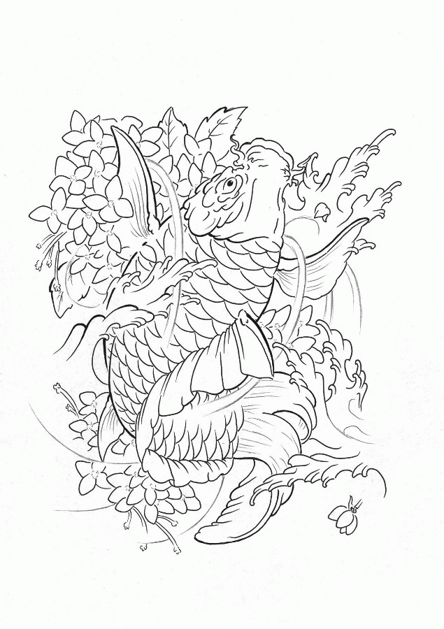 13 Pics of Koi Fish Realistic Coloring Pages - Koi Fish Coloring ...