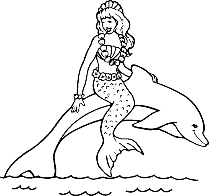 Best Mermaid Dolphin Coloring Pages #2389 Mermaid Dolphin Coloring Pages ~  Coloringtone Book