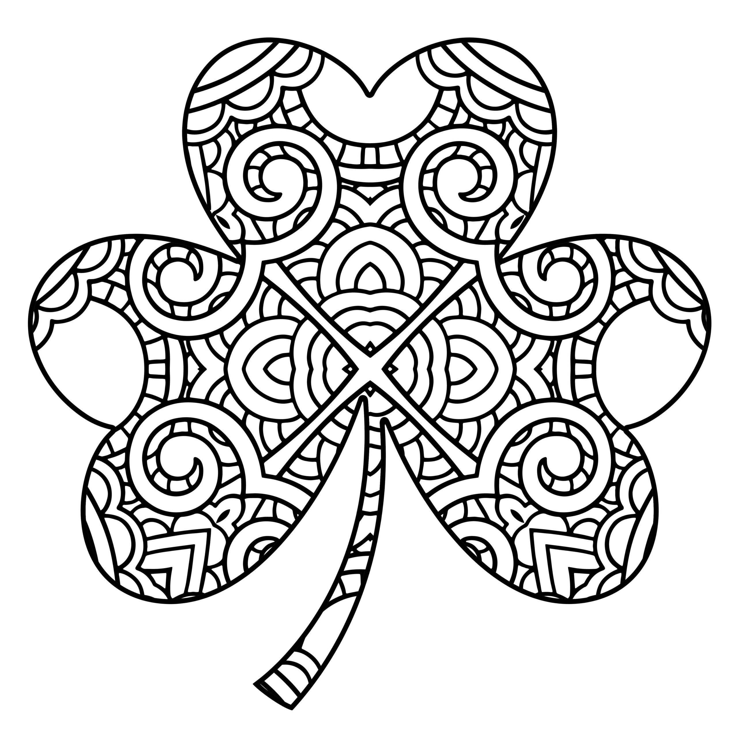 Free Shamrock Coloring With Archives Four Leaf Clover Coloring Page coloring  pages 3 leaf clover printable four leaf clover coloring clover coloring  sheet four leaf clover coloring sheet I trust coloring pages.