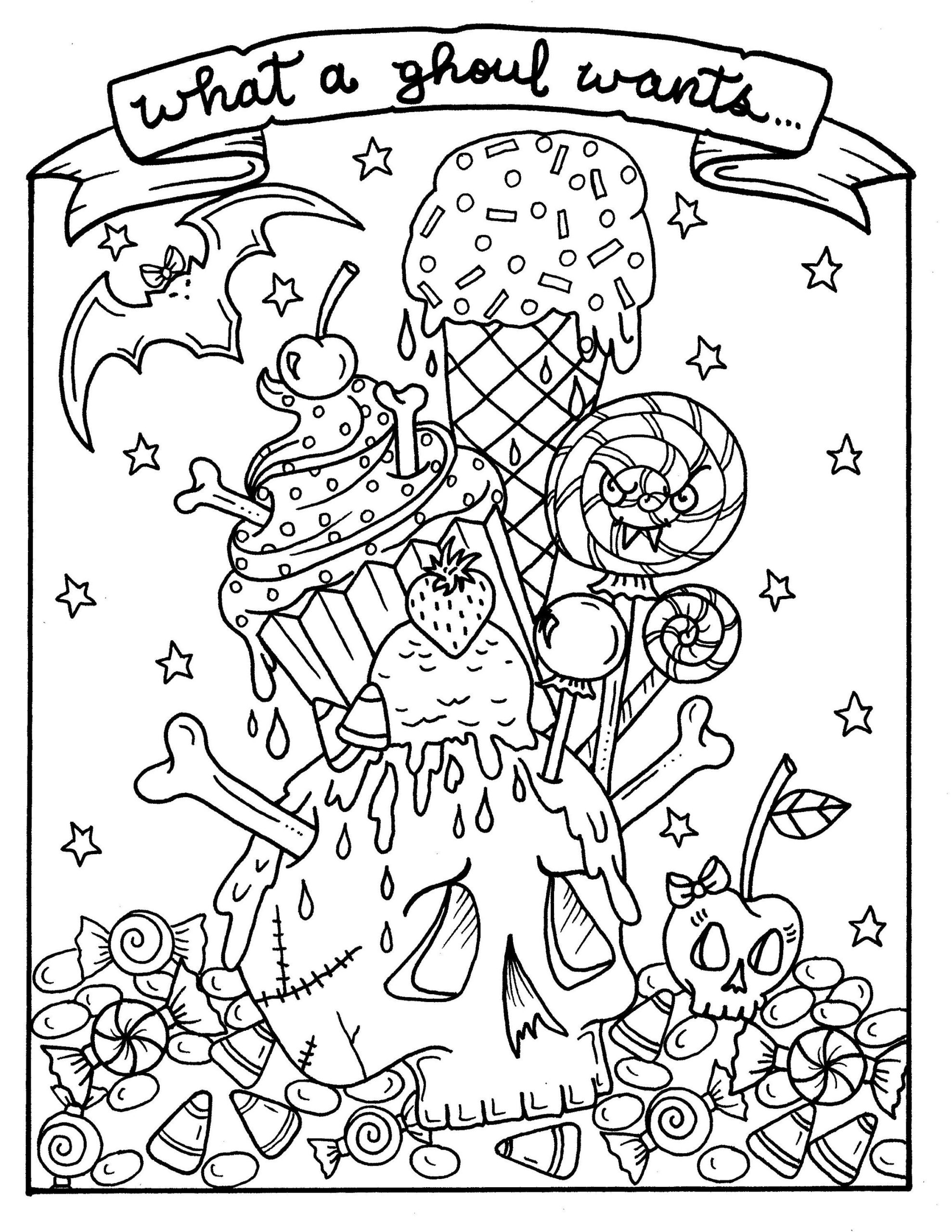 Halloween Sweets And Pinups Digital Coloring Book Candy Pages Cute Lollipop  Printable Lolly Hershey Kiss Sheet Jelly Beans Store Free — oguchionyewu