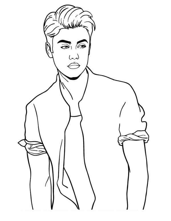 Justin Bieber Posing Coloring Page - NetArt | Justin bieber sketch, Disney  drawings sketches, Justin bieber