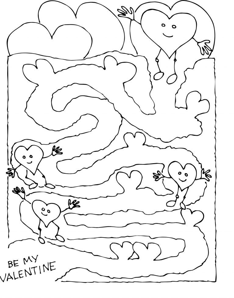 Valentines Mazes - Best Coloring Pages For Kids in 2021 | Hello kitty colouring  pages, Cinderella coloring pages, Simple valentine
