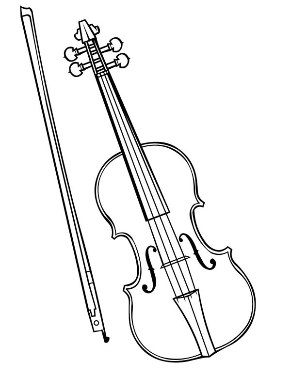 Violin Is A Musical Instruments Coloring Pages : Bulk Color | Musical  instruments drawing, Violin, Music coloring