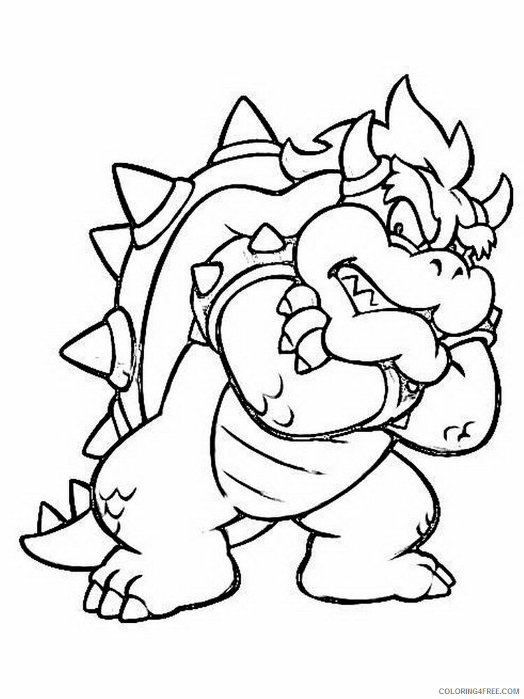 Mario Bowser Coloring Pages Games mario bowser for boys 2 Printable 2021  0405 Coloring4free - Coloring4Free.com