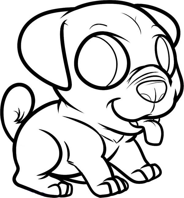 Chibi Pug Dog Coloring Page | Color Luna - ClipArt Best - ClipArt Best