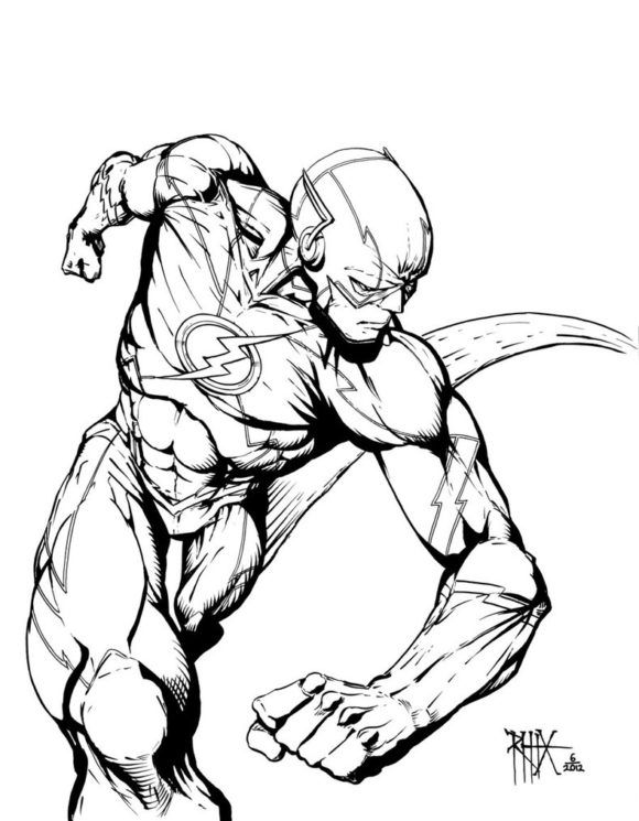 The Flash Coloring Pages - Coloring Style Pages