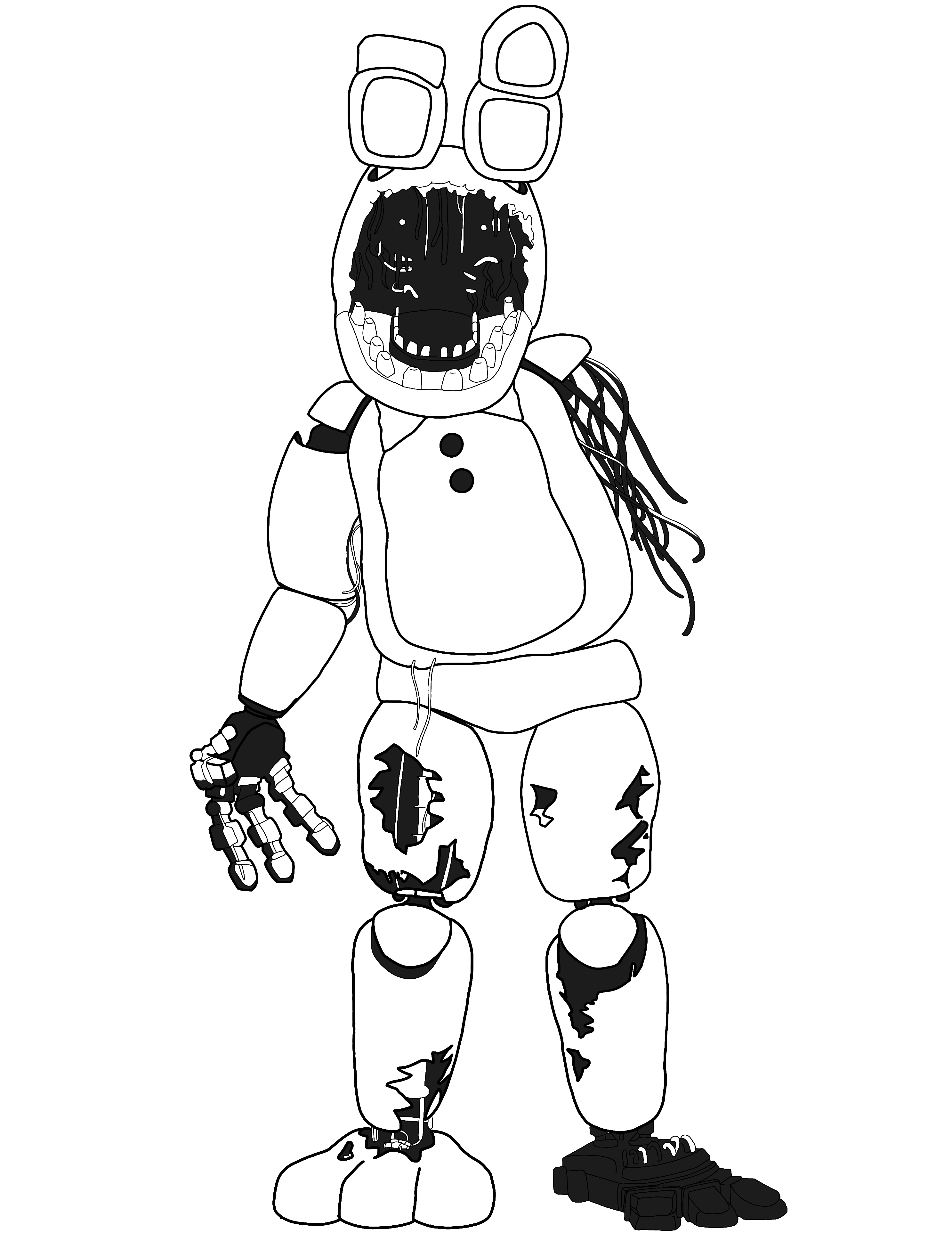 Withered Bonnie Coloring Pages - Coloring Nation