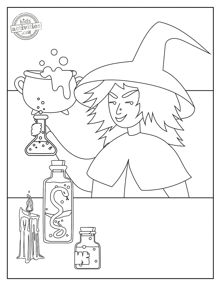 Magically Cute Witch Coloring Pages | Kids Activities Blog