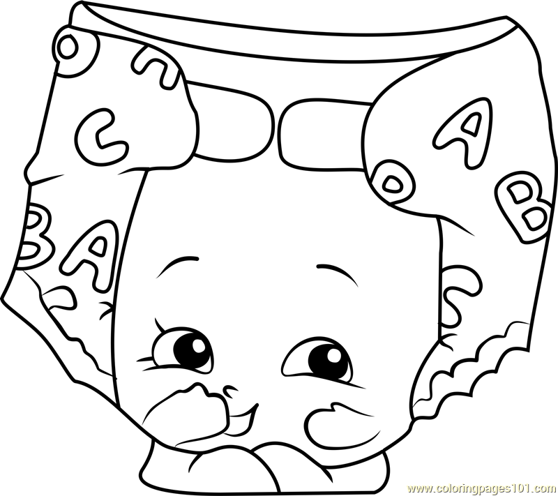 Nappy Dee Shopkins Coloring Page for ...