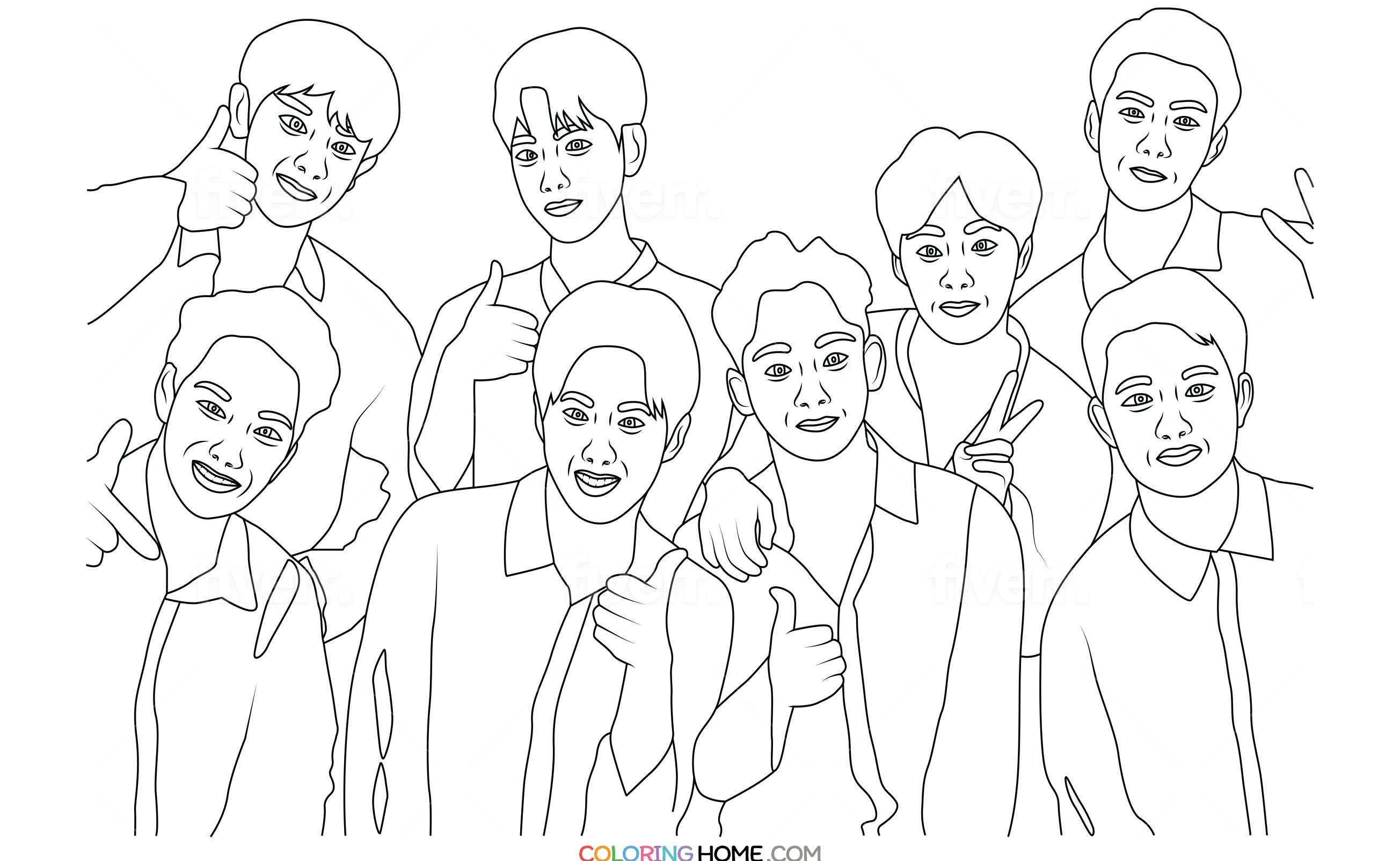 EXO coloring page