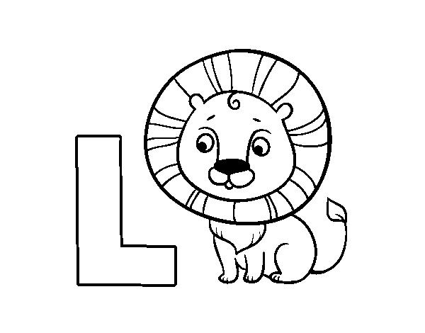 L of Lion coloring page - Coloringcrew.com