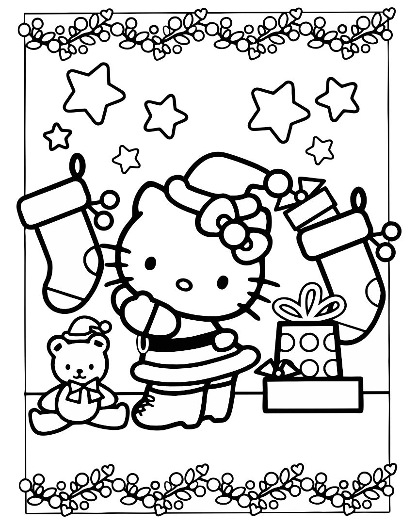 Hello Kitty Christmas Coloring Pages | Hello kitty coloring, Hello kitty  colouring pages, Kitty coloring