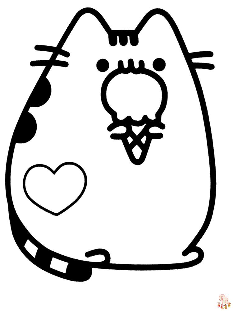 Pusheen Coloring Pages Free Printable - GBcoloring