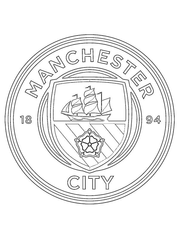 Manchester city, Football coloring pages