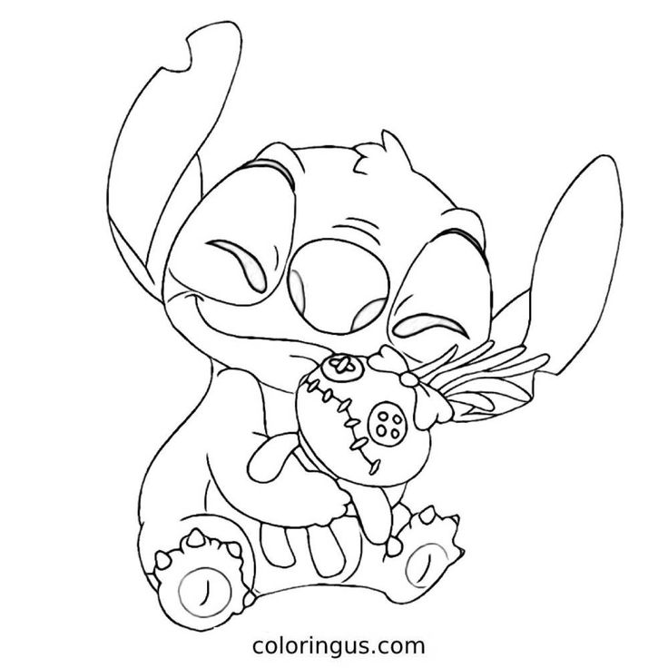 Cute Stitch Coloring Pages in PDF - Coloringus in 2023 | Stitch coloring  pages, Lilo and stitch drawings, Disney coloring sheets
