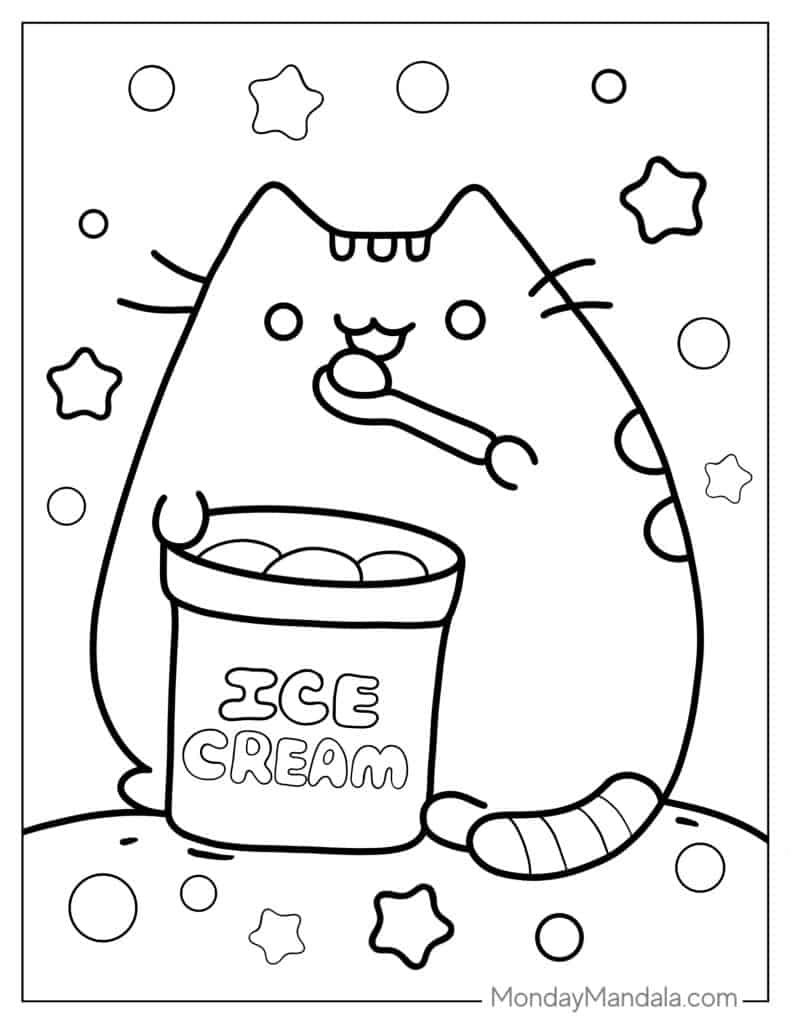 48 Pusheen Coloring Pages (Free PDF Printables)