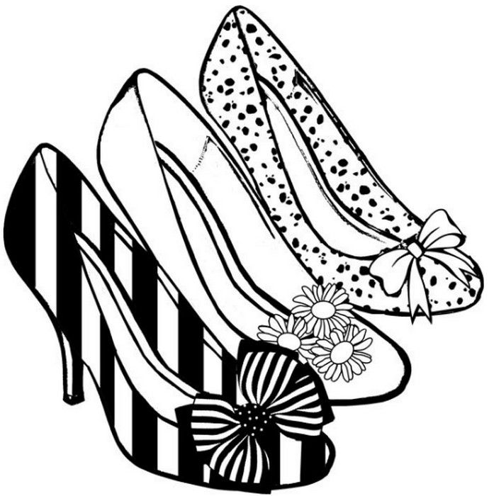 High heels | Coloring pages, Printable coloring pages, Coloring book pages