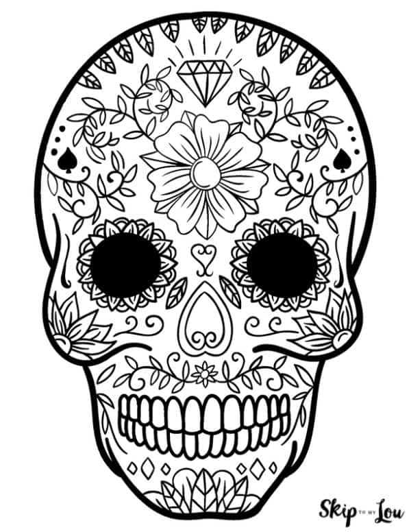 Sugar Skull Coloring Pages | Skip To My Lou