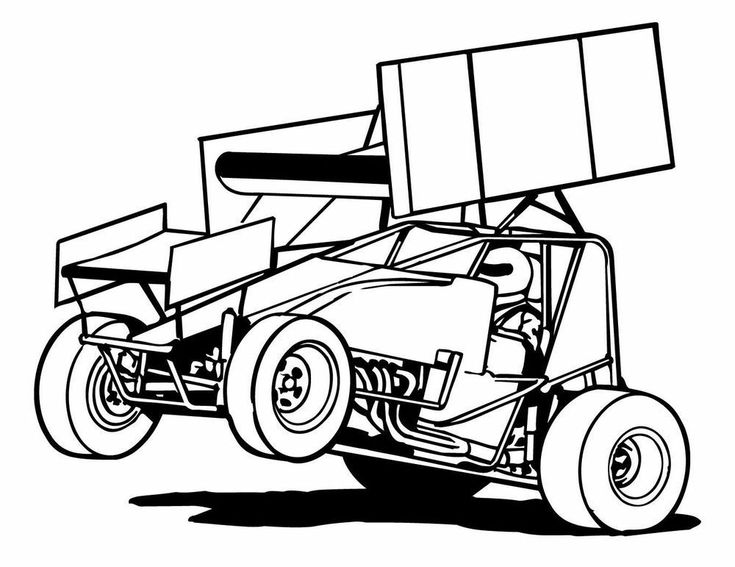 Pin by Ashley Wuersig on Cricut creations | Dirt track racing, Cars coloring  pages, Sprint cars