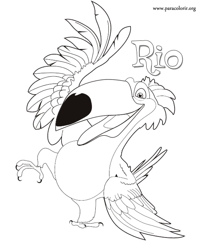 Rio: The Movie - Rafael coloring page | Desenho de desenho animado,  Rabiscos de animais, Coisas para desenhar