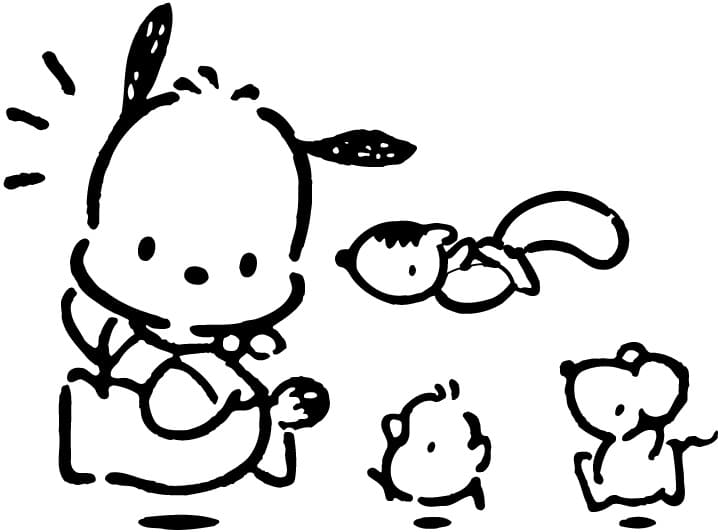 Printable Pochacco Coloring Page - Free Printable Coloring Pages for Kids