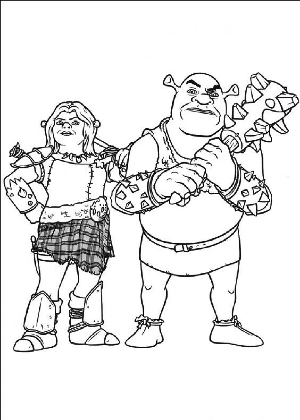 Shrek coloring pages for kids - Shrek Kids Coloring Pages