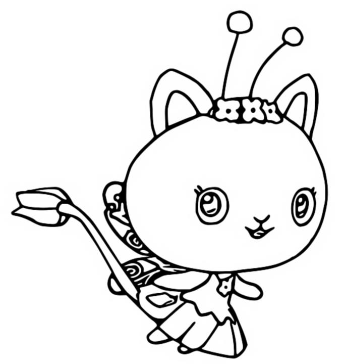 Coloring page Gabby's Dollhouse : Kitty Fairy 7