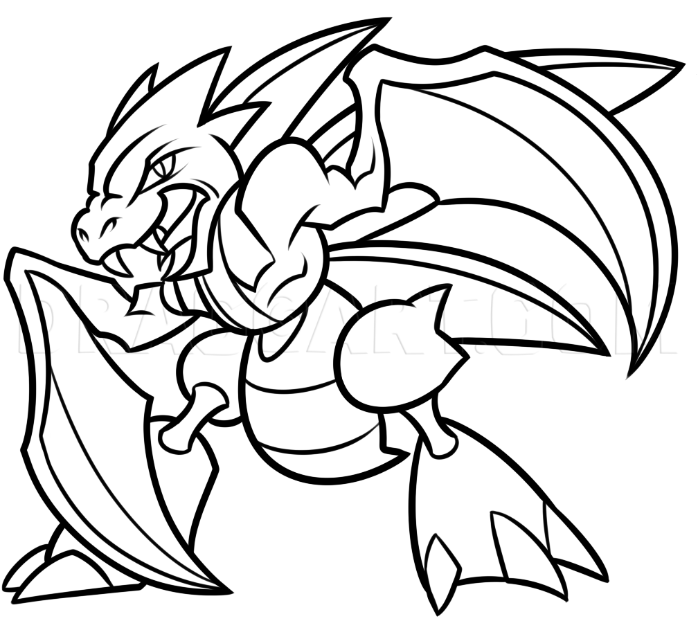 Draw Scyther from Pokemon, Pokemon Go, Coloring Page, Trace Drawing