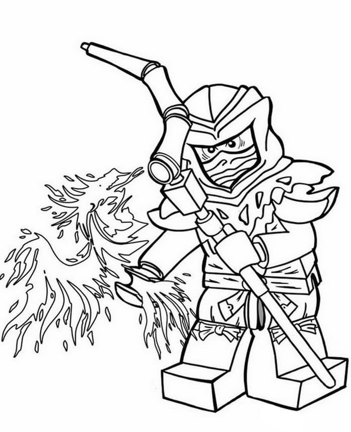 LEGO Ninjago Coloring Pages (100 Pieces). Print for Free A4