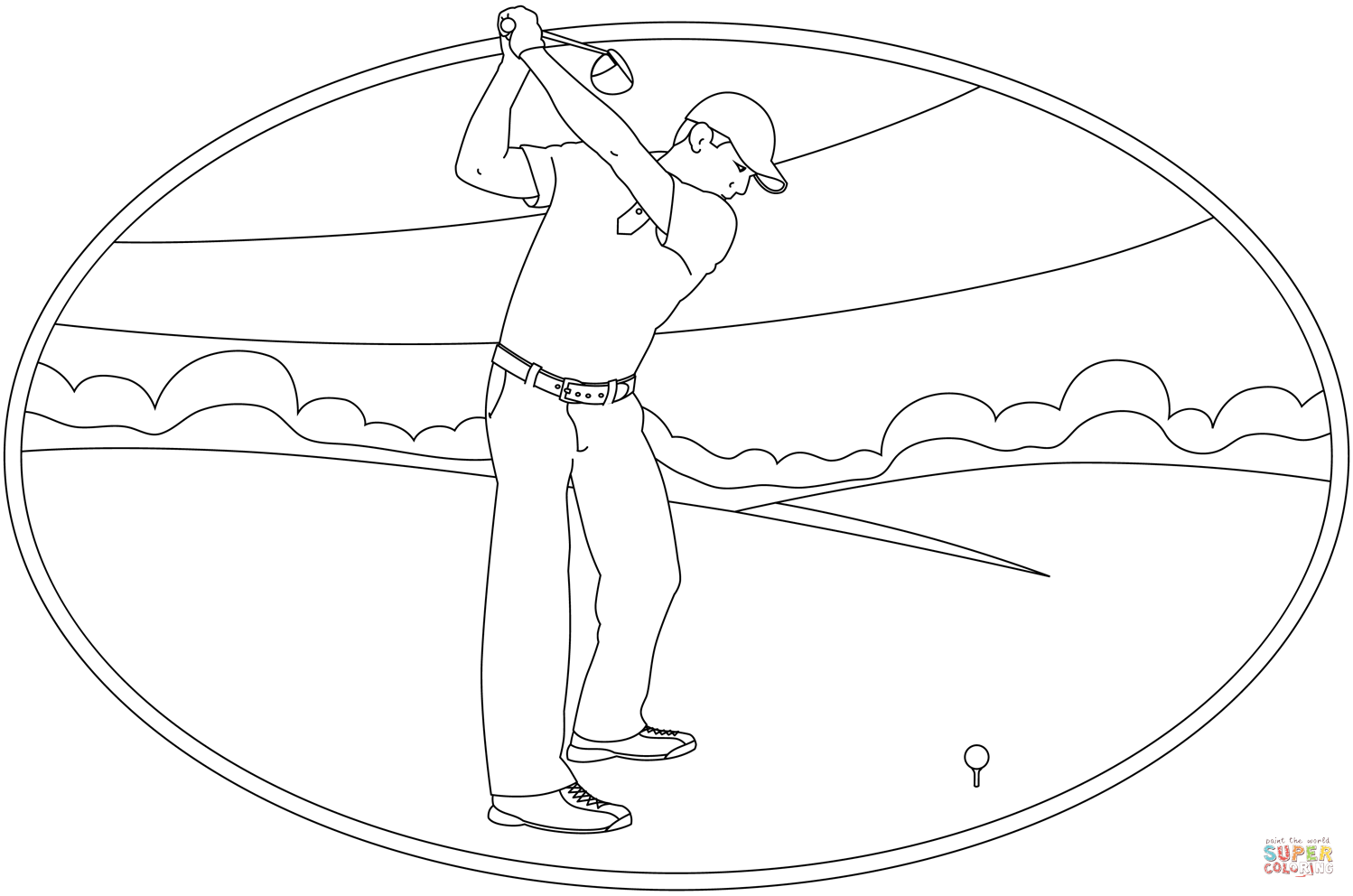 Golf coloring page | Free Printable Coloring Pages