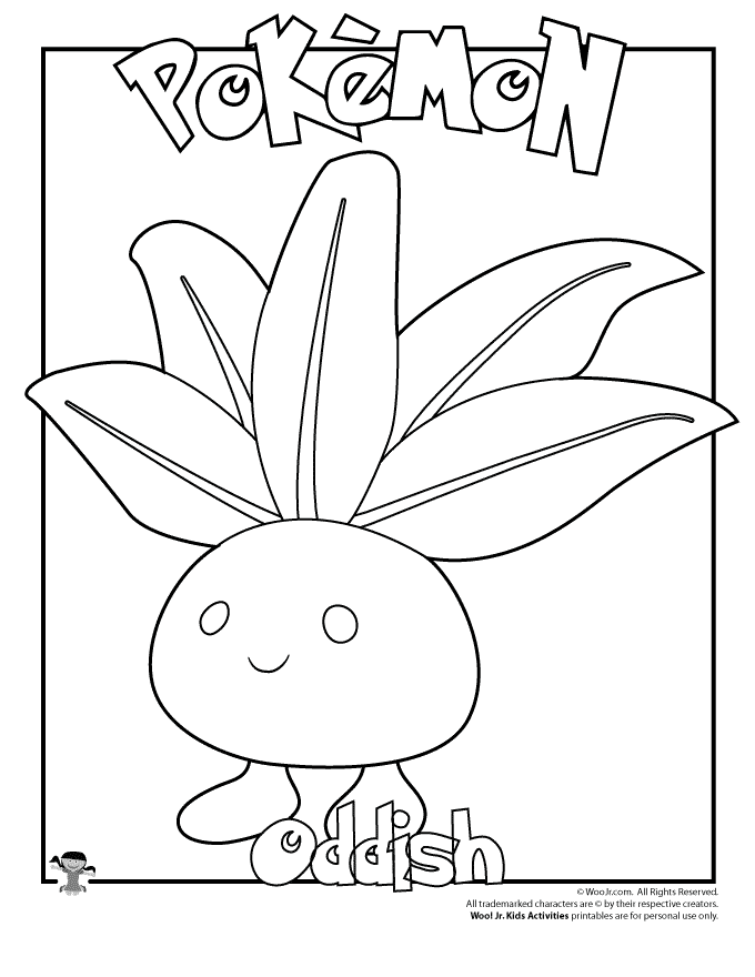 Oddish Coloring Page | Woo! Jr. Kids Activities | Pokemon coloring pages,  Pokemon coloring, Pikachu coloring page