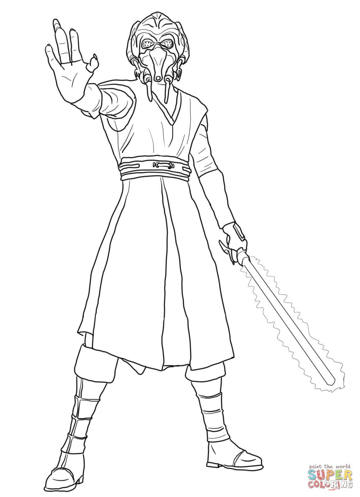 Plo Koon coloring page | Free Printable Coloring Pages