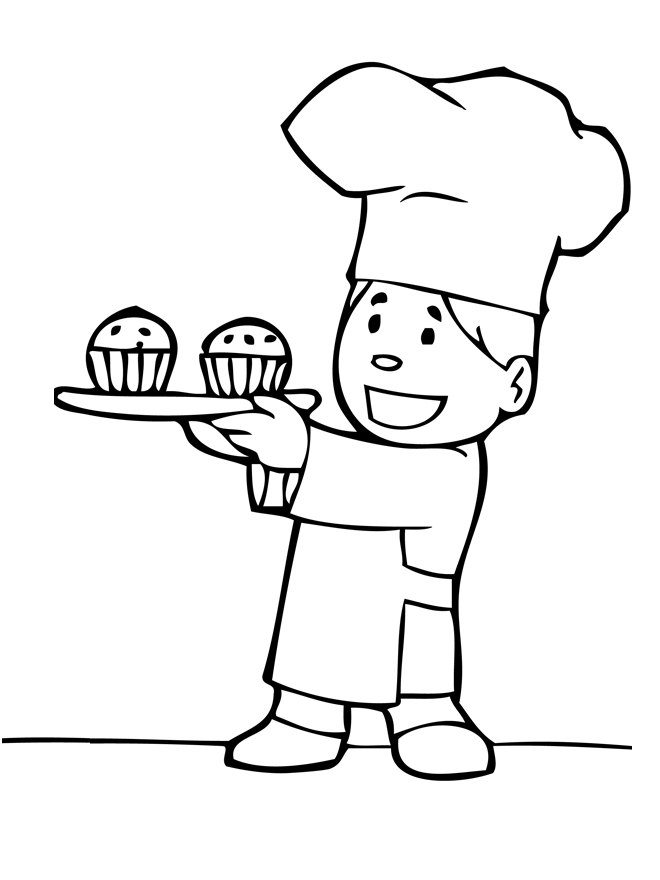Baker #2 (Jobs) – Printable coloring pages