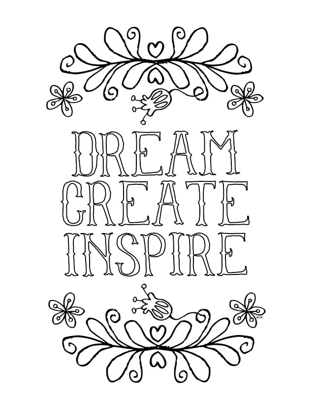 Sayings and Quotes | 50 Printable Adult Coloring Pages That ...